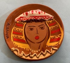 New Albania Ceramic PLATE-FOLK Traditional Girl Decorative Plate -SOUVENIR-13 Cm - £19.36 GBP