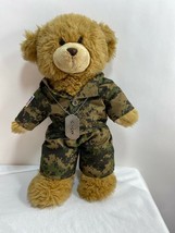 Build A Bear Military Soldier Digital Camouflage Tag Shirt Pants Outfit and Bear - $16.96