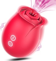 Sex Toys Rose Dildo Vibrator - Adult Toys with 18 Sucking &amp; Vibrating Mode - $18.95