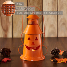 Halloween Lantern Orange 12x8x6 Tealight Holder Porch Home Decor  - £30.02 GBP