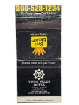 Twin Peaks Motel Best Western Hotel Ouray Colorado Matchbook Cover - £3.89 GBP