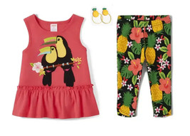 NWT Gymboree Girls Size 10 PINEAPPLE PUNCH Tank Capris Hair Ties  NEW - £20.35 GBP