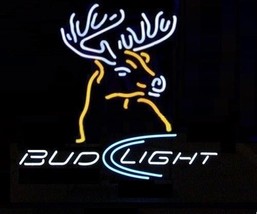 New Bud Light Deer Bar Beer Light Neon Sign 24&quot;x20&quot; - £199.83 GBP