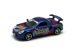 Toyota MR2 Sport Blue Custom Street Fighter Edition 1:36 Scale Diecast Pull-Back - $11.71