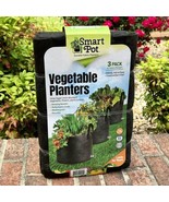 15 Gallon Fabric Grow Bags Pack of 3 Vegetable Planters w Handles Smart Pot NEW - $17.64