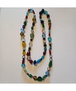 Women&#39;s Colorful Boho Glass Beaded Eclectic Style Fashion Long Necklace - $24.75