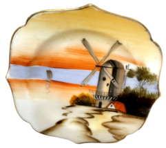 Vintage Miniature Hand Painted Lighthouse Collector Plate Occupied Japan 3.25&quot; - £9.89 GBP