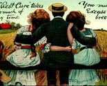 Vtg Postcard 1900s Comic Postcard.&quot;This Rest Cure Takes... Excuse Brevity&quot; - £4.69 GBP
