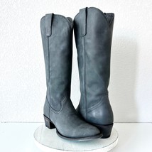 NEW Lane PLAIN JANE Black Cowboy Boots Womens 11 Leather Knee High Western Wear - £178.48 GBP