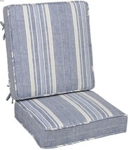 2pc Deep Seat Cushion Blue Calisto Striped Cushion - £166.69 GBP