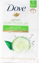 Dove Go Fresh Cool Moisture 6 Beauty Bars Cucumber Green Tea Scent 1.5 LB - £15.92 GBP