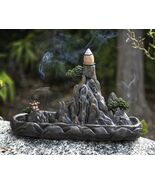 Feng Shui Zen Mountain Range Buddhist Pagoda Temple Backflow Cone Incens... - $510.87 MXN