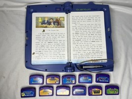 LeapFrog LeapPad Quantum 11 Books And Games Plus Backpack Case - $39.60