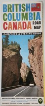 Vintage British Columbia Canada Road Map Campsite &amp; Fishing Guide 1965-66 - £3.86 GBP