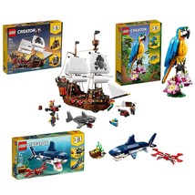 Lego Creator Sets Pirate Ship 31109 Deep Sea Creatures 31088 Exotic Parrot 31136 - £146.55 GBP