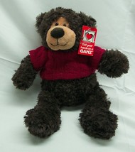 Ganz Soft Brown Teddy Bear In Red Sweater 13&quot; Plush Stuffed Animal - £15.50 GBP