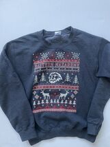 Eastern Nazerene College Ugly Christmas Sweater Sweatshirt Size Small Gray - $22.30