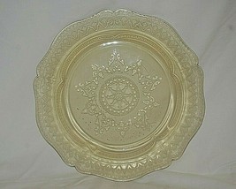 Vintage Amber Yellow Federal Glass Patrician Spoke 11&quot; Dinner Plate Depression - £15.91 GBP