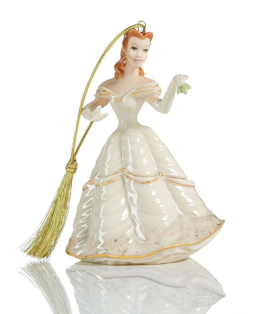 Primary image for Lenox Disney Princess Belle Ornament Figurine Beauty Beast Christmastime NEW