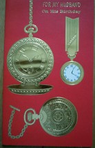 Vintage American Greetings For My Husband Birthday Watch Card 1960s  - $2.99
