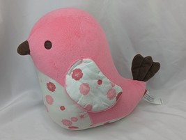 Skip Hop Pink Bird Plush Flowers 10 Inch Stuffed Animal Toy - £7.89 GBP