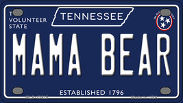 Mama Bear Tennessee Blue Novelty Mini Metal License Plate - £11.90 GBP