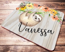 Personalized Sloth Mouse Pad, Funny Desk Decor, Office Desk Accessories, Sloth G - £11.15 GBP