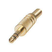 Stereo Plug with Spring 6.5mm - Gold - $16.19