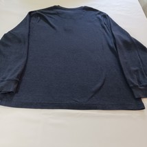 Saddlebred 3-Button Mens Blue Cotton Blend Pullover Sweatshirt Long Sleeve Sz XL image 2