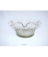 Pale Yellow Hand Blown Controlled Bubbles Fruit Bowl 9 5/8&quot; Fluted Top B... - £19.91 GBP