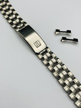 Genuine 1980&#39;s Tissot stainless steel gents watch strap,used,17.5mm,curv... - £79.33 GBP