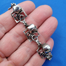 Elegant Design Art Deco Sterling Silver Bracelet Unique Vintage Rose Nat... - $470.25