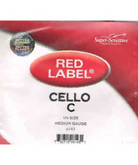Red Label Cello 1/4 Size C String Medium Gauge (6143) - £14.43 GBP