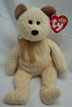 TY Beanie Baby 2000 HUGGY THE TAN &amp; BROWN TEDDY BEAR 8&quot; STUFFED ANIMAL T... - £11.87 GBP