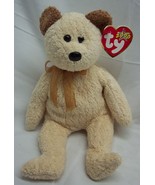 TY Beanie Baby 2000 HUGGY THE TAN &amp; BROWN TEDDY BEAR 8&quot; STUFFED ANIMAL T... - £11.67 GBP