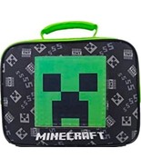 MINECRAFT CREEPER MOJANG Boys Lunch Box Kids BPA-Free Insulated Tote Bag... - £12.90 GBP