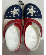 Crocs Classic TEXAS FLAG USA Colors Unisex CLOGS Size Mens 7 Womens 9 Pa... - $84.15 CAD