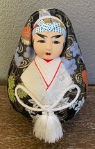Vintage Japanese Gofun &amp; Papier-Mache Roly Poly Hime-Daruma Wedding Doll - $275.87 MXN