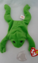 TY Beanie Babies Legs Frog PVC PELLETS Style # RARE ERRORS Retired - £32.04 GBP