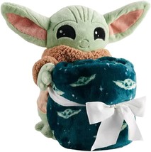 NWT Baby Yoda Grogu Mandalorian Blanket Supersoft Oversized Plush Throw (Blue) - £60.75 GBP