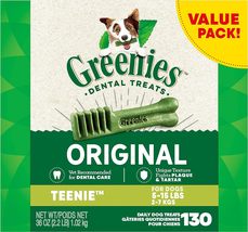 Greenies Original Teenie Natural Dental Care Dog Treats, 36 oz. Pack (130 Treats - £31.43 GBP
