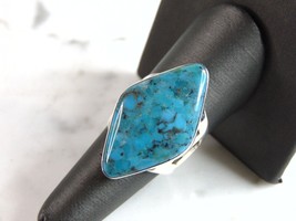 Womens Vintage Estate Sterling Silver Jay King Turquoise Ring 9.6g E6056 - £47.48 GBP