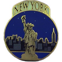New York City with Statue of Liberty Pin 1&quot; - £14.38 GBP