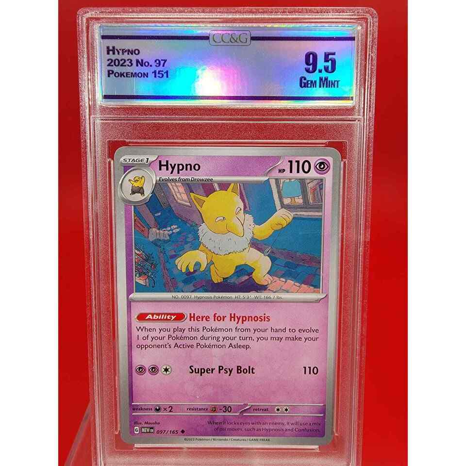 Pokémon Card 151 4x Playset Hypno 097/165 CCG 9.5 Gem Mint - $24.77
