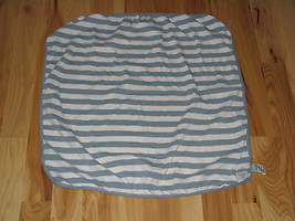 Burt&#39;s Burts Bees Baby Boy White Blue Wide Thick Stripe Cotton Receiving Blanket - £31.64 GBP
