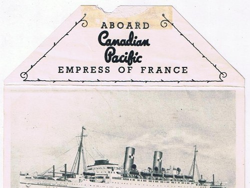 Letter Postcard Canadian Pacific Letterview SS Empress Of France 6 Views - £6.45 GBP