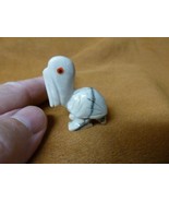(Y-BIR-PE-1) WHITE PELICAN carving Figurine soapstone Peru I love pelicans - £6.75 GBP