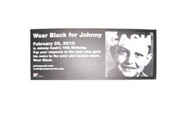 Johnny Cash Poster Wear Black 78th Birthday - £10.66 GBP