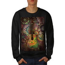 Wellcoda Colorful Guitar Mens Sweatshirt, Music Casual Pullover Jumper - £24.11 GBP+