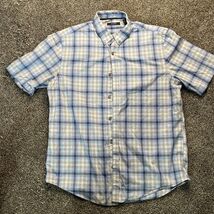 Alfani Men&#39;s Button Down Shirt Top  Striped Checkered Large (L) Multicolor - $11.95